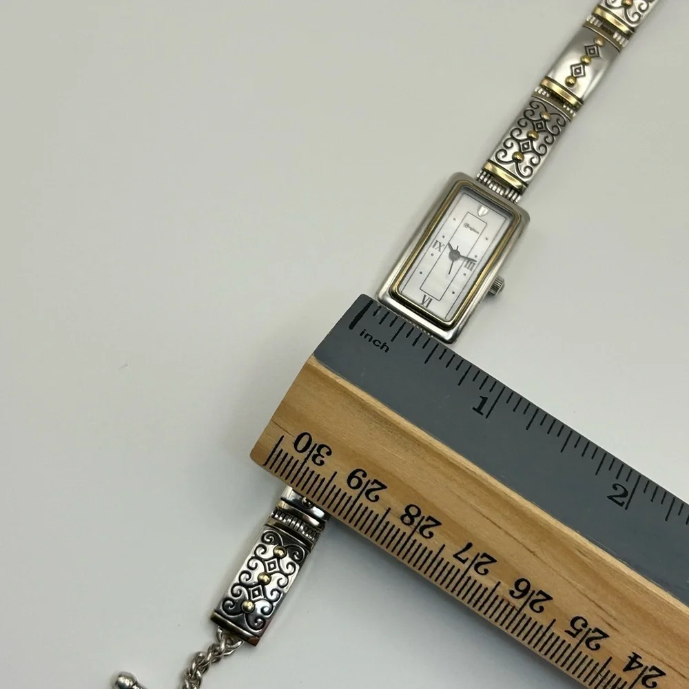Brighton Aspen Watch Two-tone Silver Plated Bracelet Style New Battery